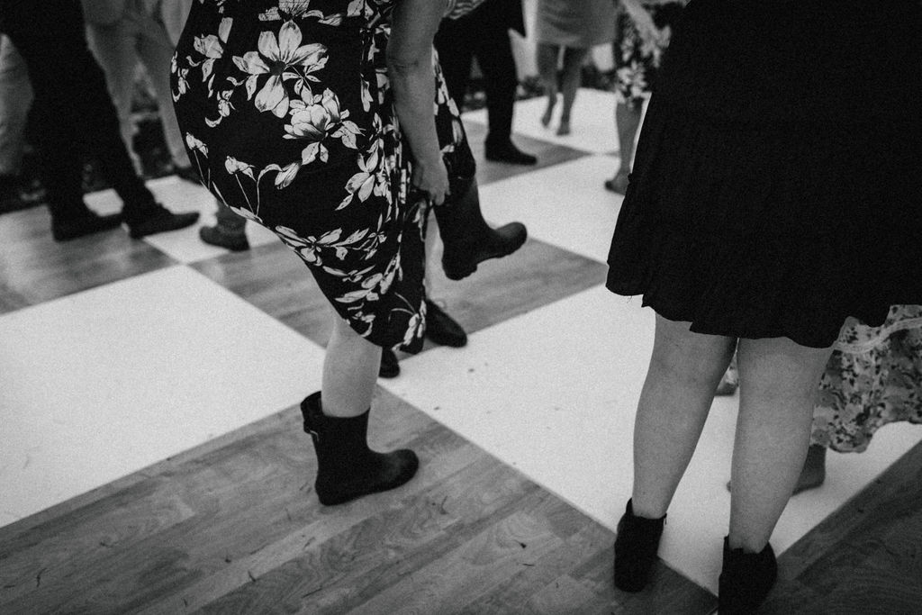 rain boots on the dance floor 