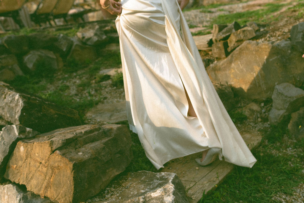 an intimate Italian escape wedding lgbtq wedding reception in an olive tree grove