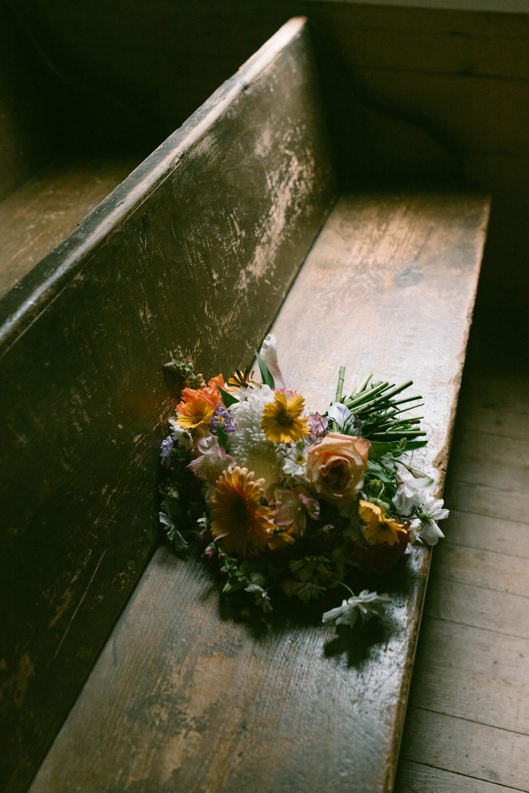 Your Dream Guide to a Smoky Mountain Elopement Bride & Groom ceremony in the historic church