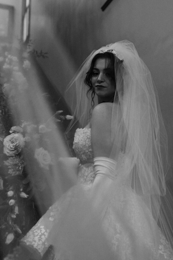 bride before her wedding ceremony