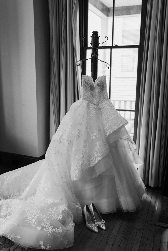 stunning wedding dress the bride wore for her victorian inspired classy wedding day