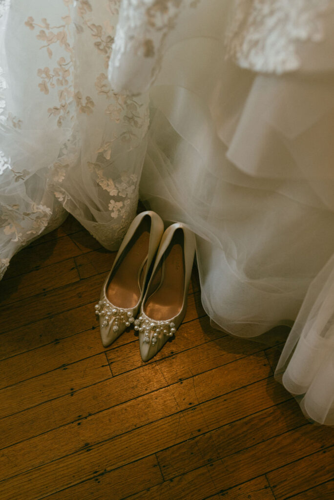 wedding shoes the bride wore for her victorian classy wedding 