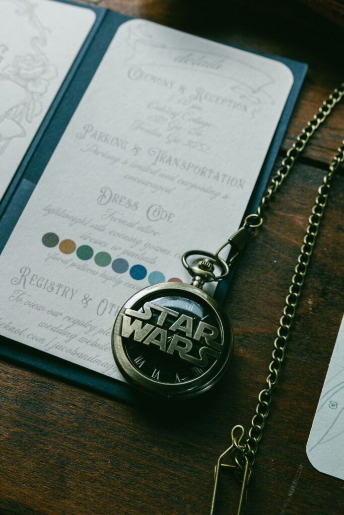 star wars watch the groom used for his ethereal wedding day 