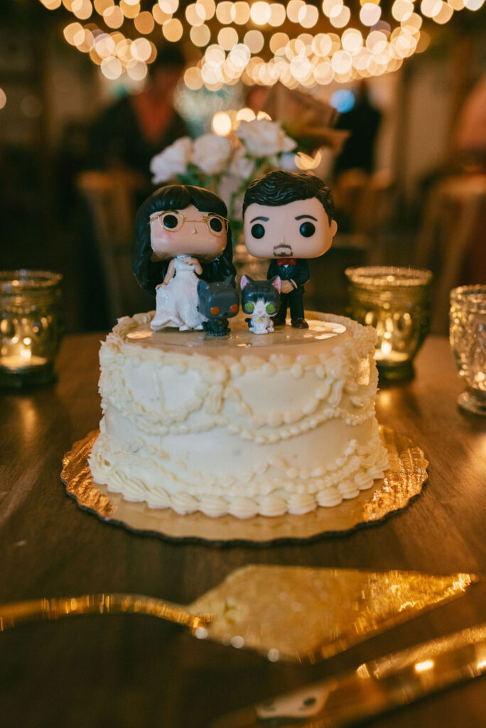 ethereal wedding day cake