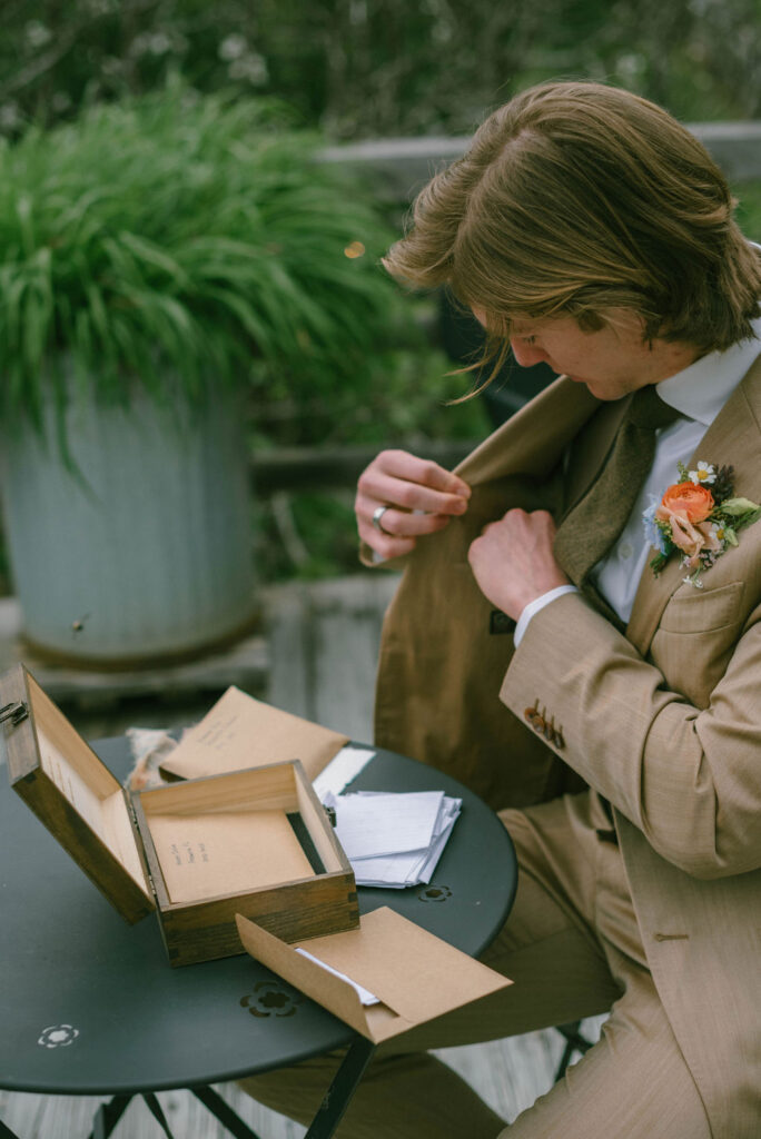 Groom ready letters a gift from the bride 