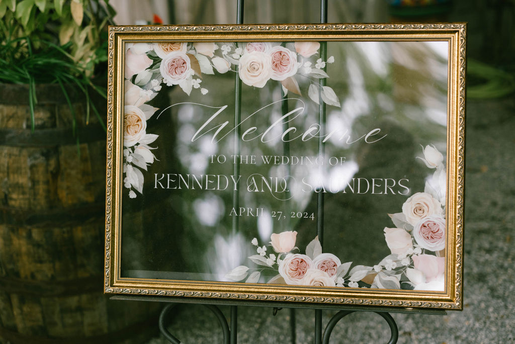 Wedding welcome sign