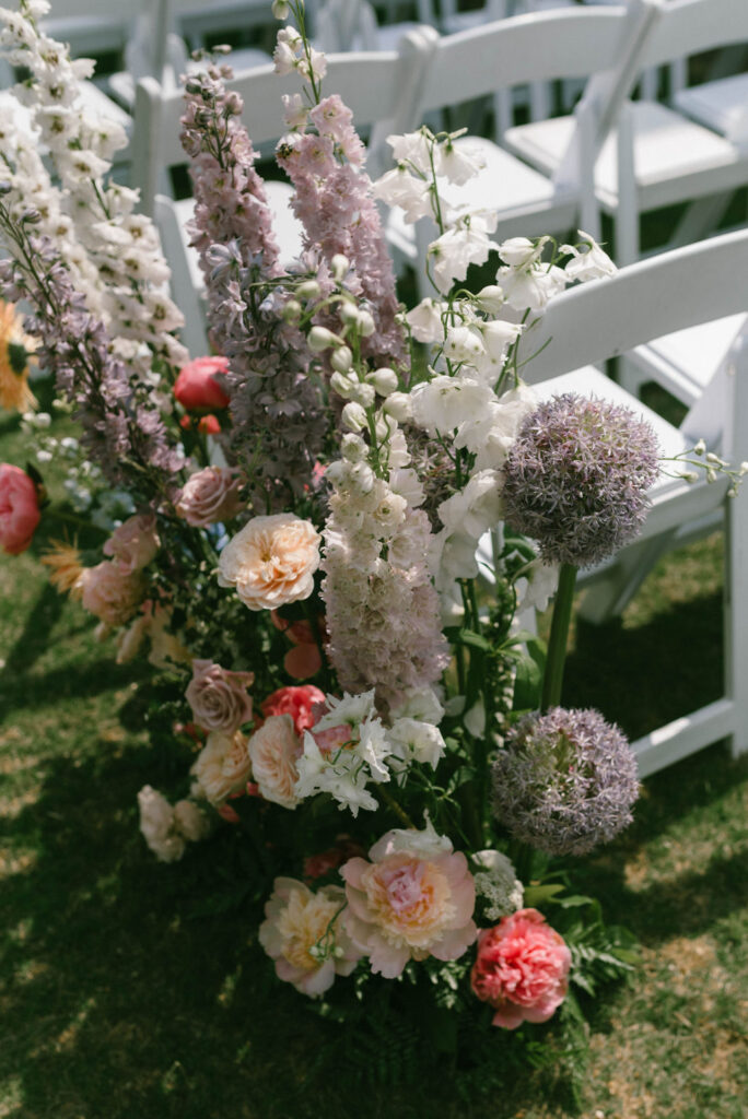 Garden wedding florals