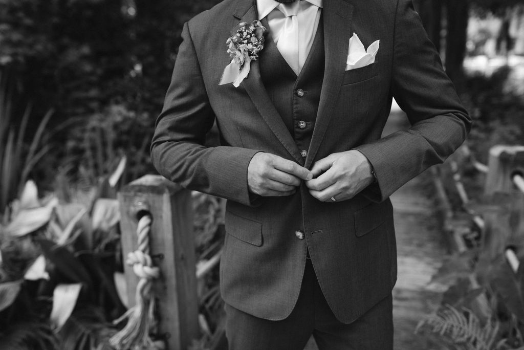 Groom in his tux