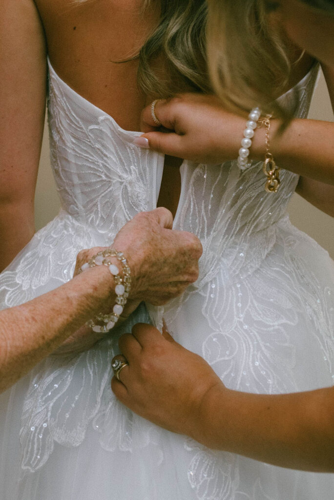 Bride getting ready