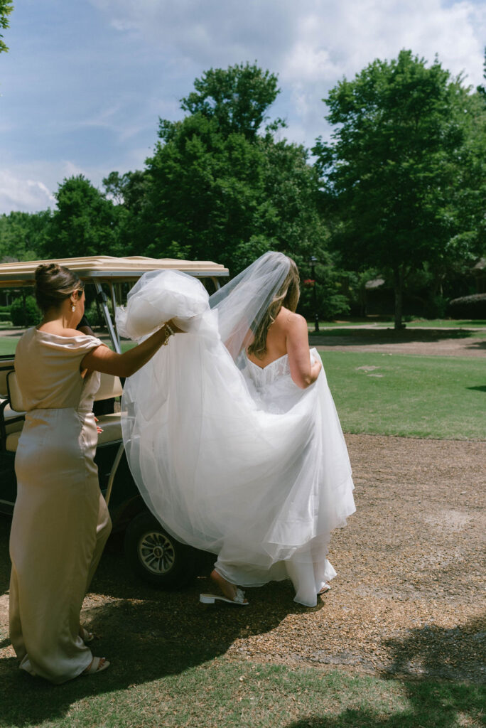 Bride and bridesmaids