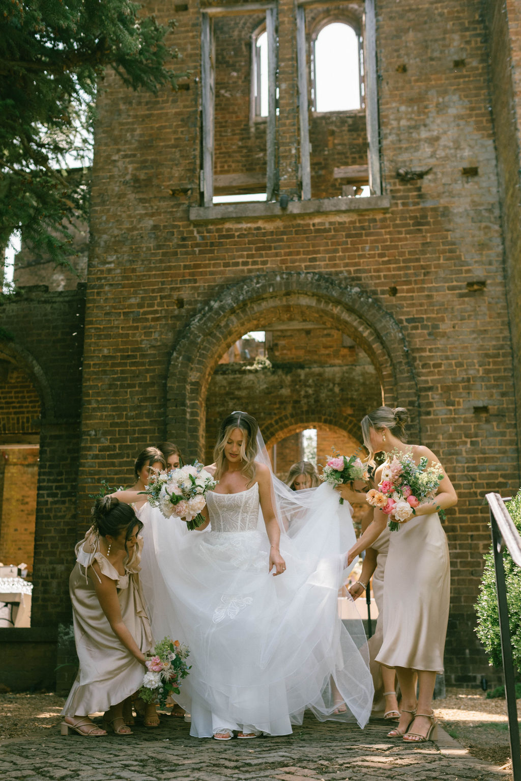 Bride and bridesmaids