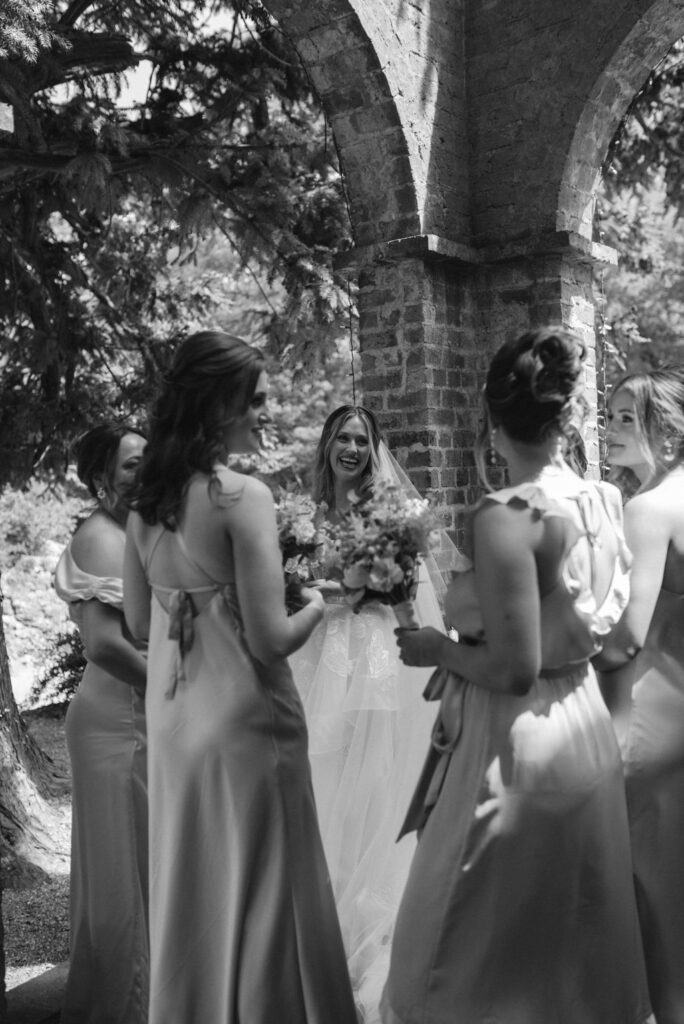 Bride and bridesmaids