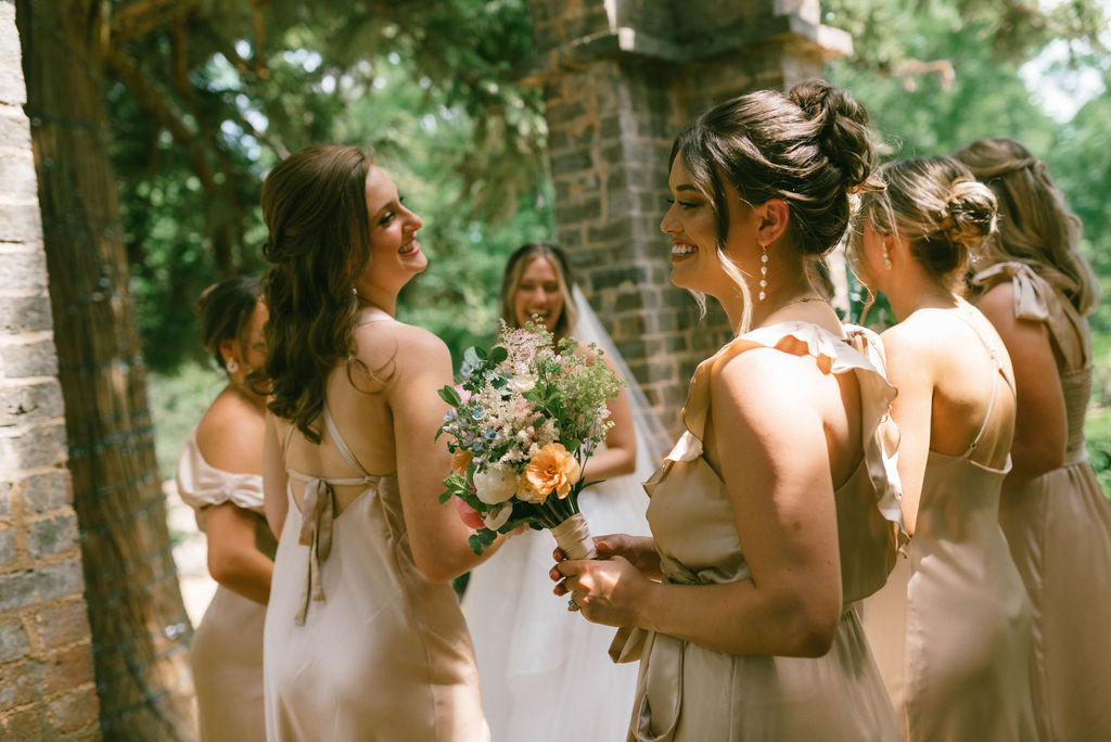 Bride and bridesmaids