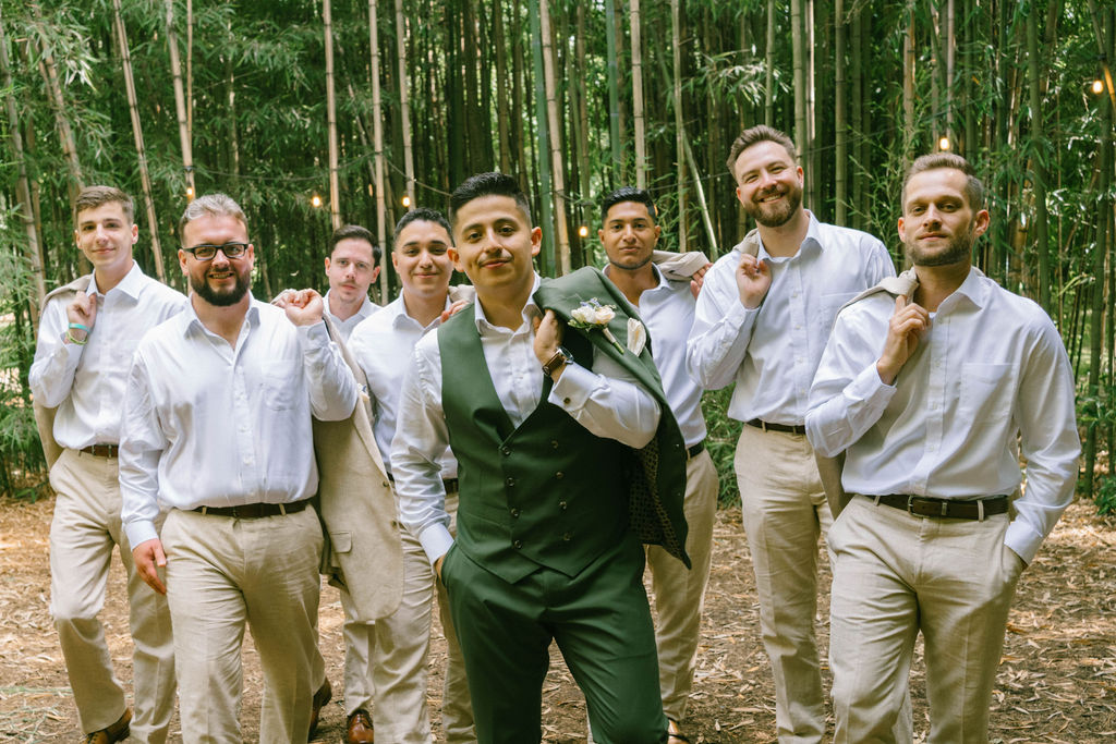 Groom and groomsman