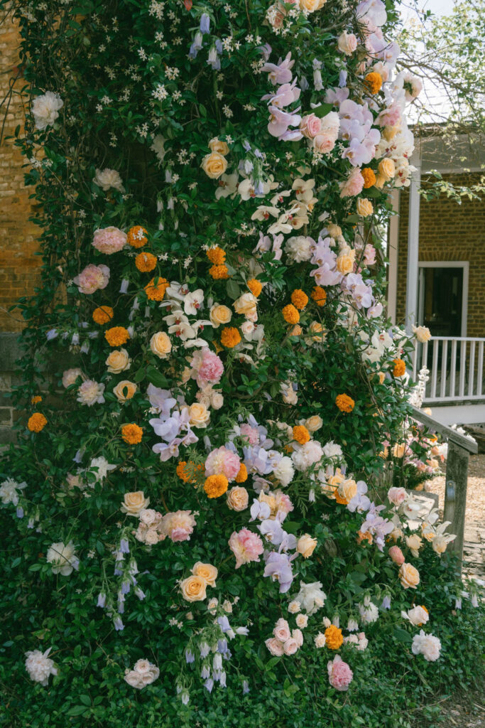 Garden wedding florals