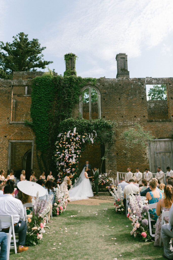 Bride and groom at the ceremony 