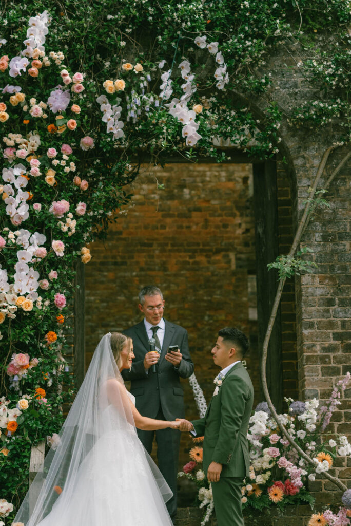 Bride and groom at the ceremony 