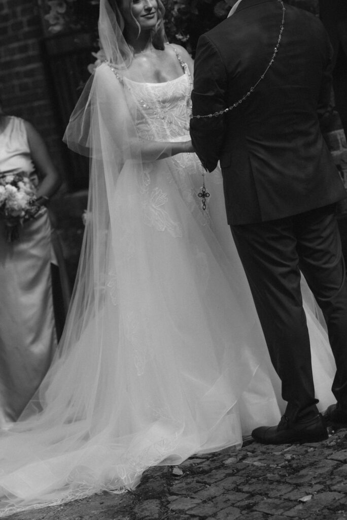 Bride and groom at the ceremony 