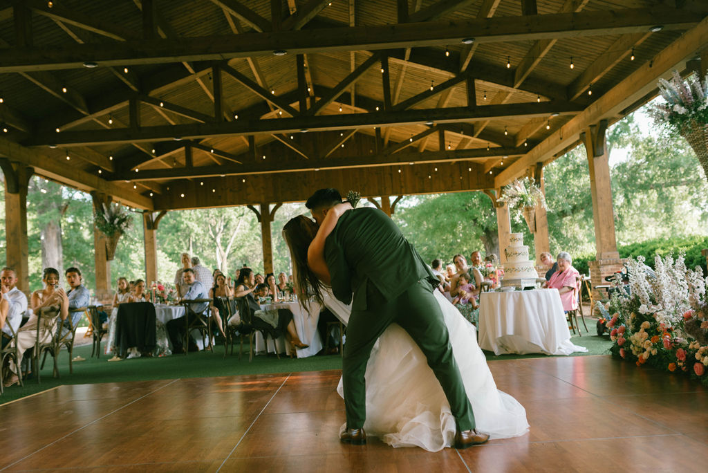 Bride and groom first dance