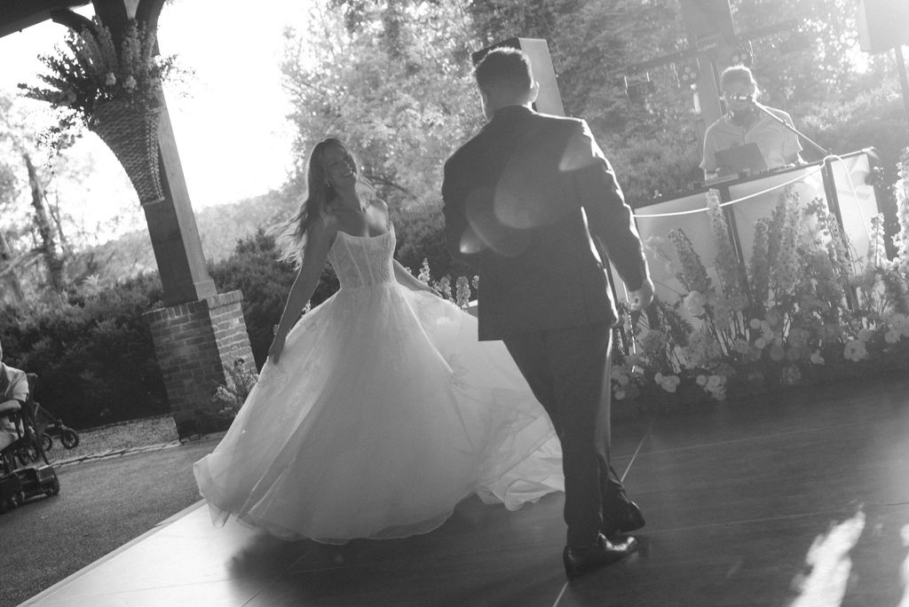 Bride and groom first dance