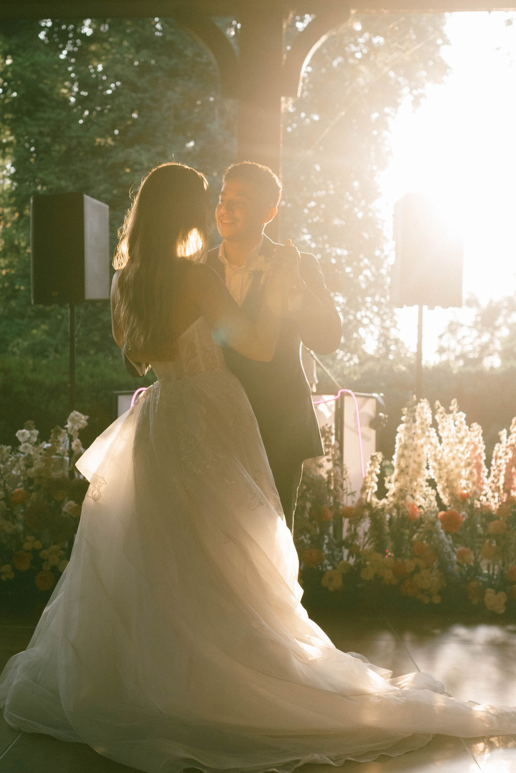 Bride and groom first dance