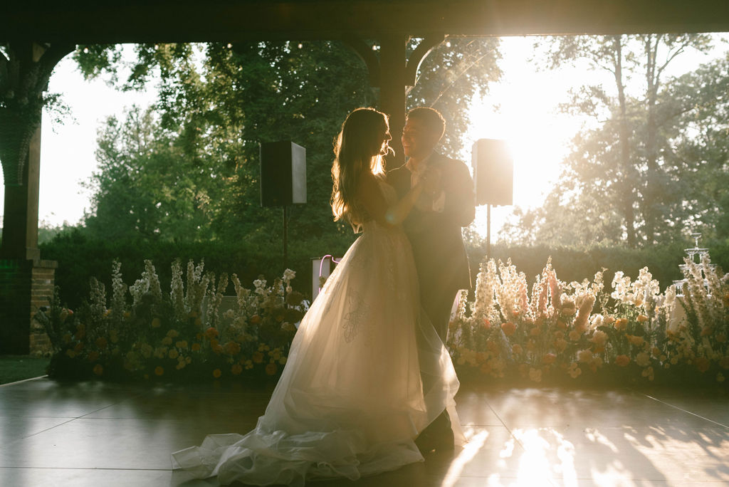 Bride and groom first dance