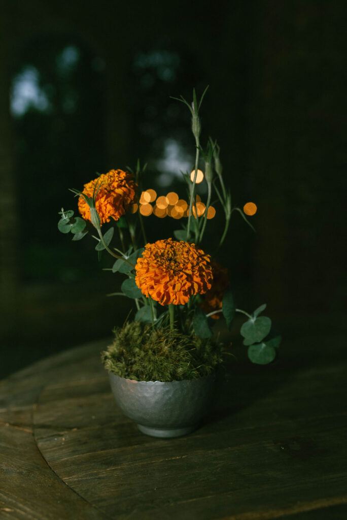 Garden wedding florals