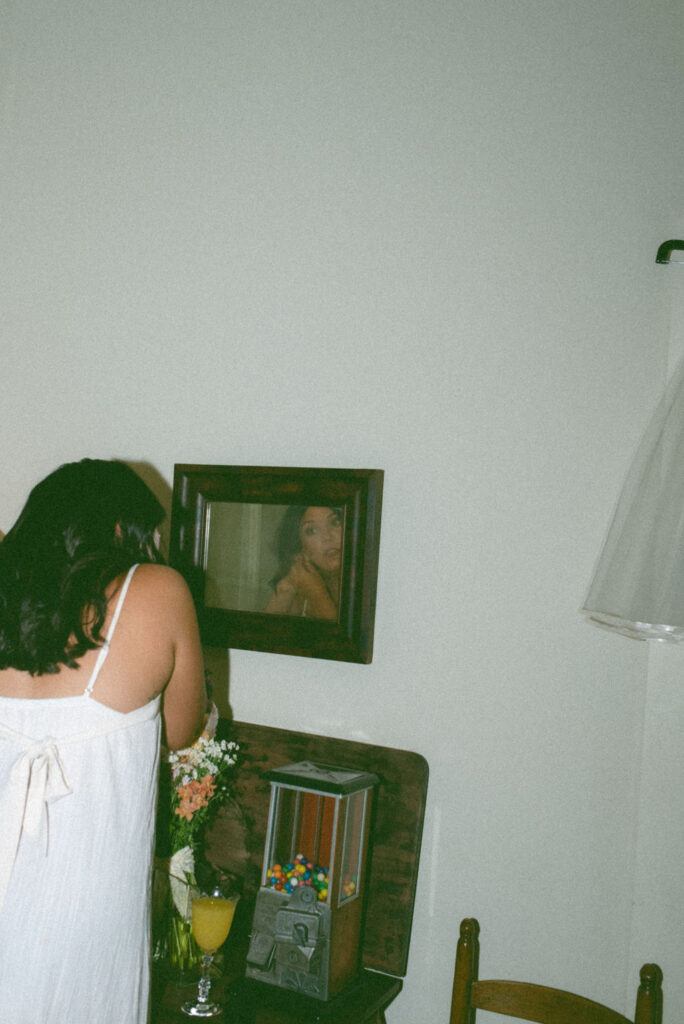 bride getting ready for her wedding