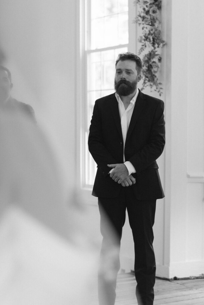 Groom at the ceremony 