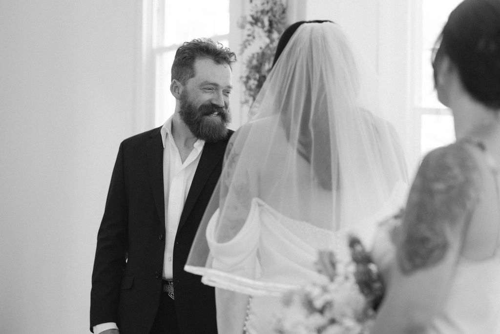 Bride and groom at the ceremony 