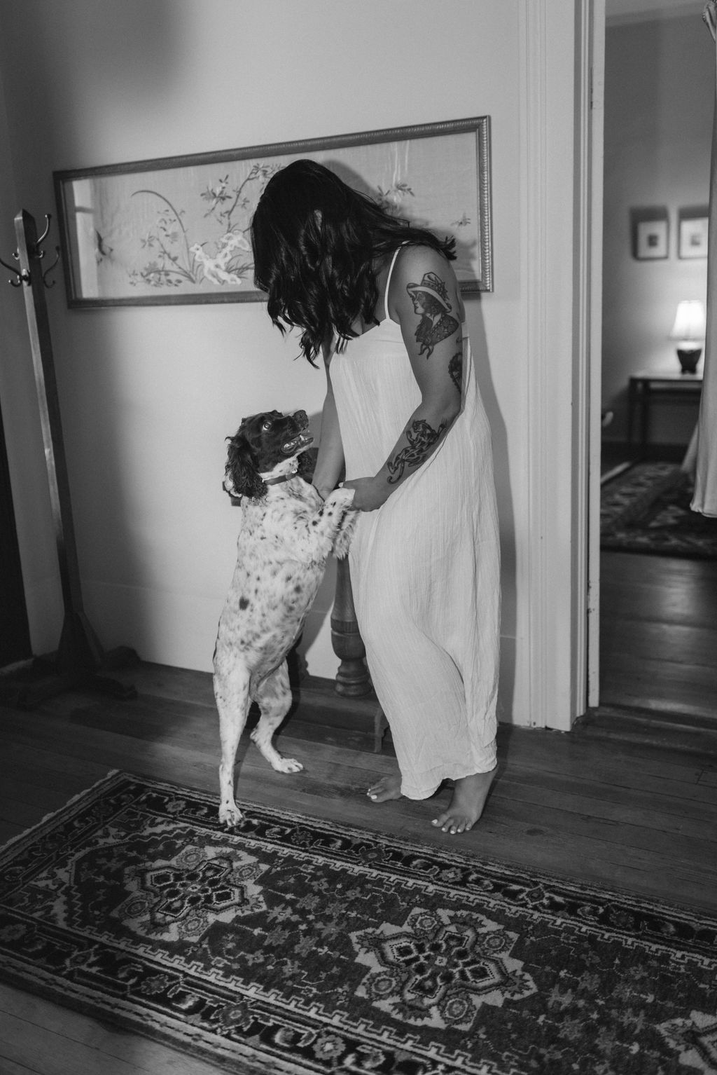 Bride and her dog