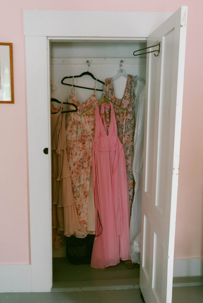 bridesmaids dresses Saddle Hill Farm wedding