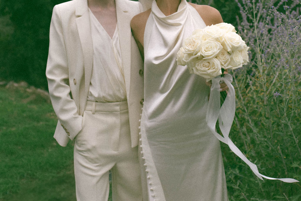 an intimate Italian escape wedding bride's getting ready together 