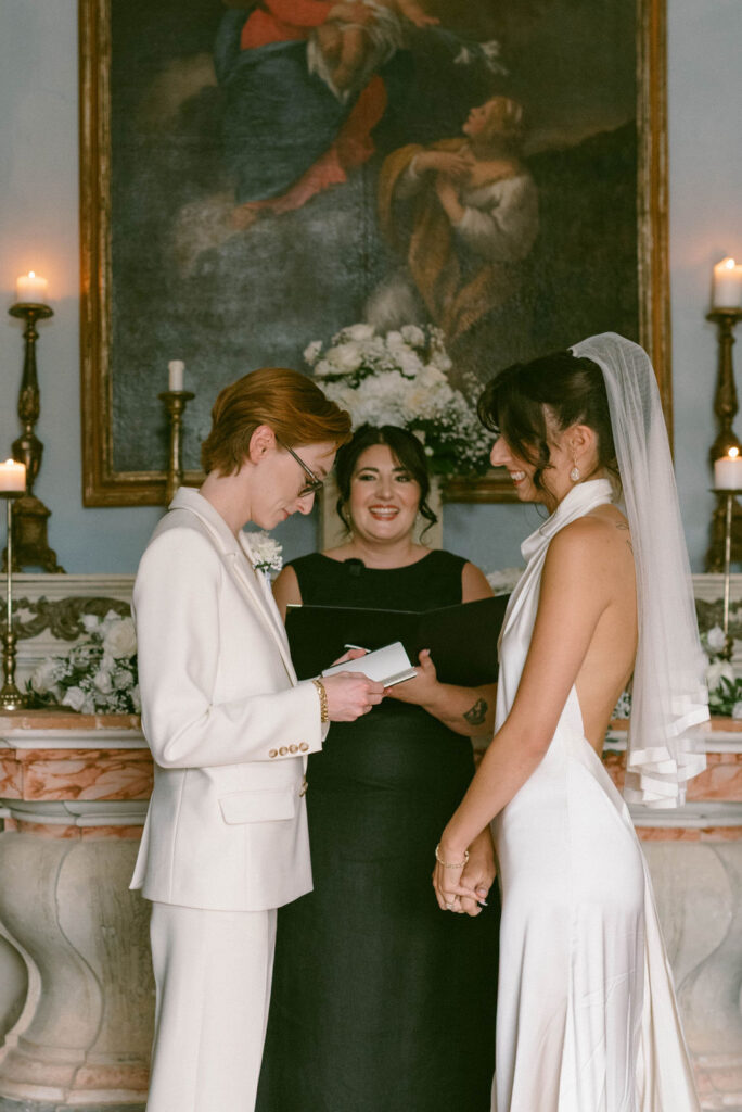 an intimate Italian escape wedding lgbtq wedding ceremony