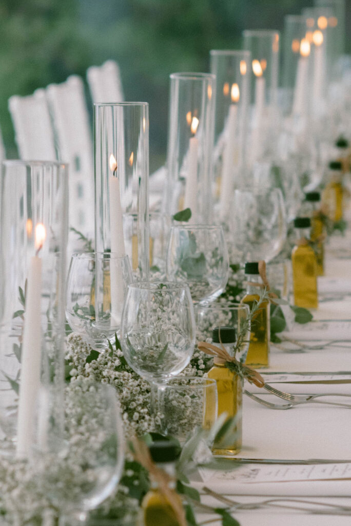 an intimate Italian escape wedding lgbtq wedding reception in an olive tree grove
