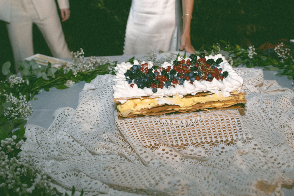 an intimate Italian escape wedding lgbtq wedding reception in an olive tree grove