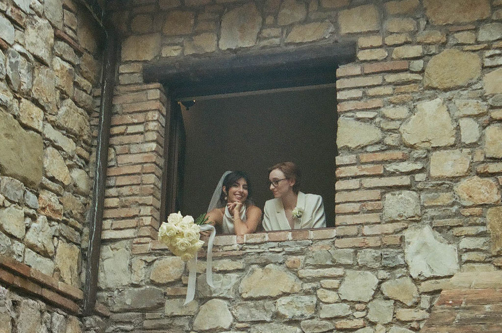 an intimate Italian escape wedding couples portraits lgbtq wedding 35mm film