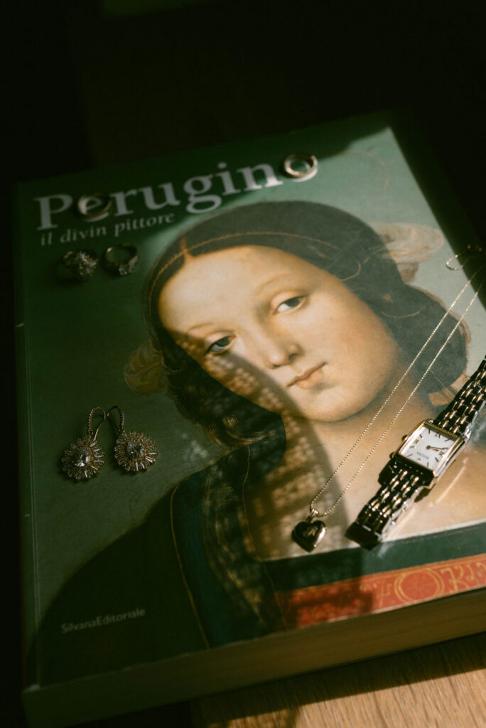 an intimate Italian escape wedding details rings and book