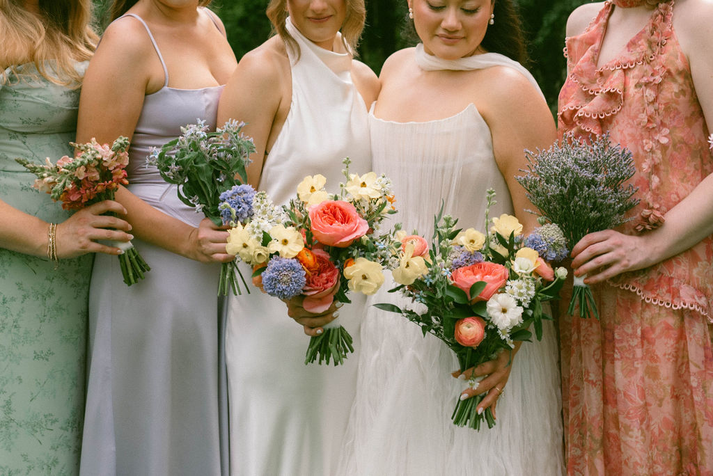 An Upstate New York Wedding at Woodhouse Lodge LGBTQ wedding Brides first look & portraits
