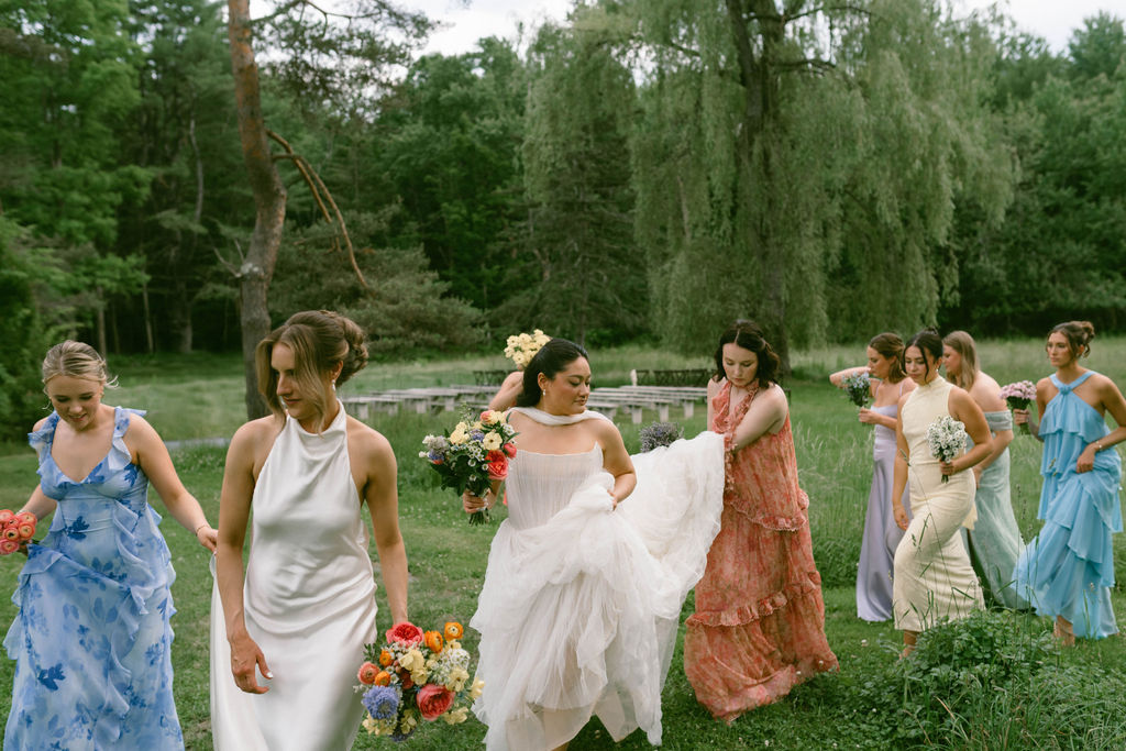 An Upstate New York Wedding at Woodhouse Lodge LGBTQ wedding Brides first look & portraits