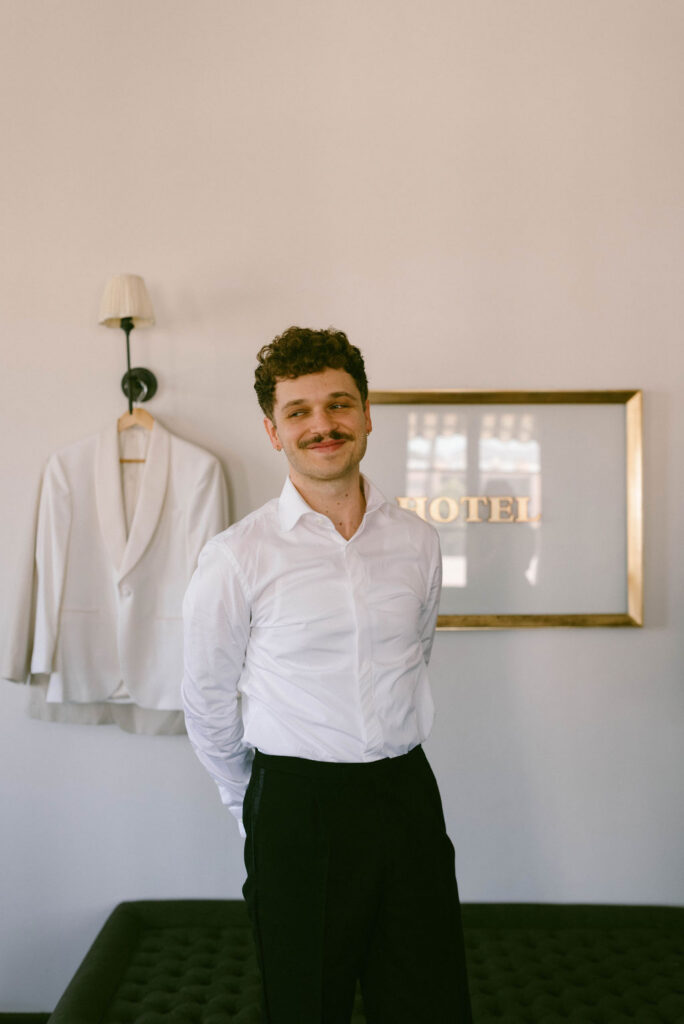 West Coast Intimate Wedding Portraits at Palihouse Santa Monica wedding details 