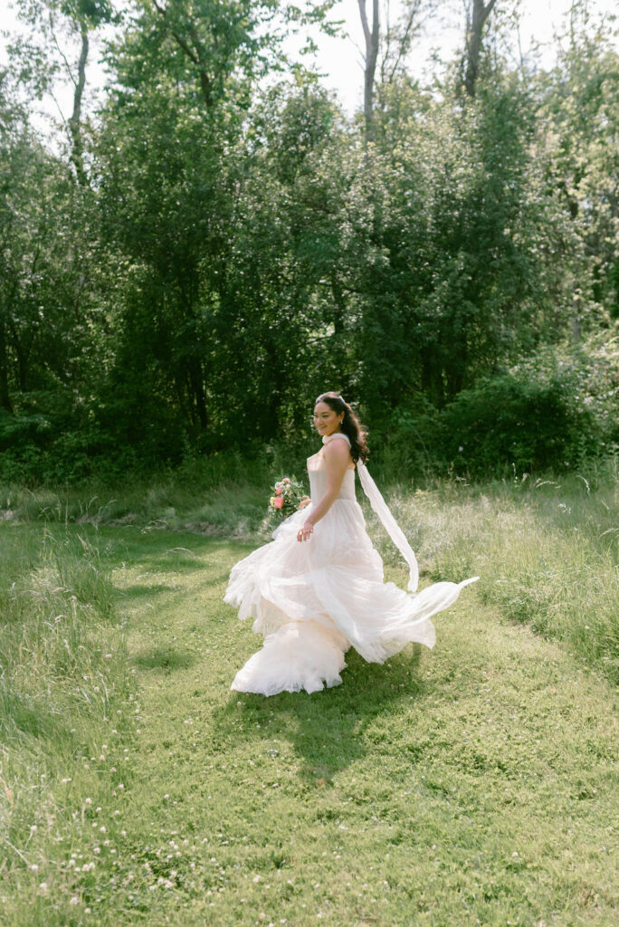 An Upstate New York Wedding at Woodhouse Lodge LGBTQ wedding Brides first look & portraits