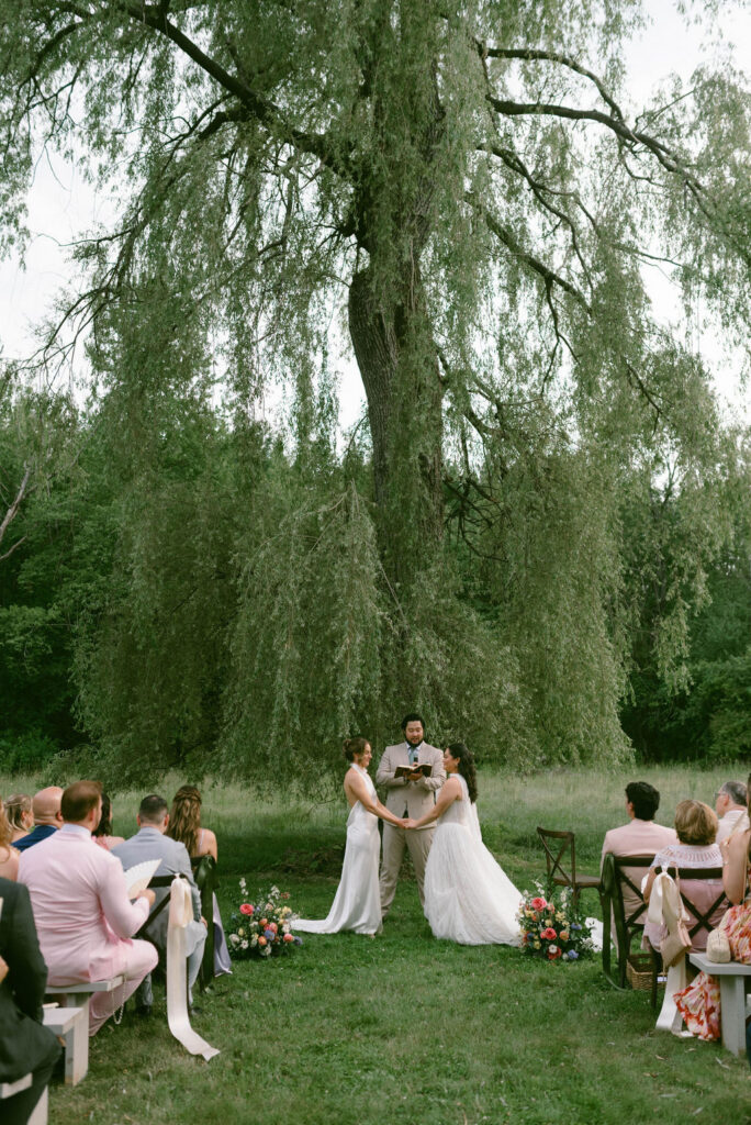 An Upstate New York Wedding at Woodhouse Lodge LGBTQ wedding Ceremony