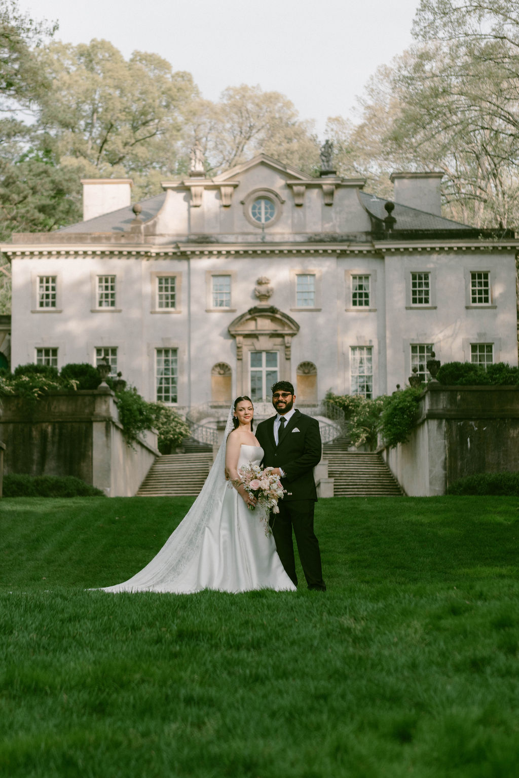 bride and groom Swan house atlanta georgia wedding